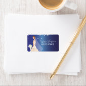 Mooie bruid retour adreslabels. etiket (Insitu)