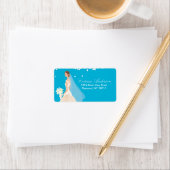 Mooie bruid retour adreslabels. etiket (Insitu)