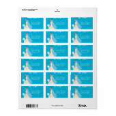 Mooie bruid retour adreslabels. etiket (Full Sheet)