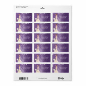 Mooie bruid retour adreslabels. etiket (Full Sheet)