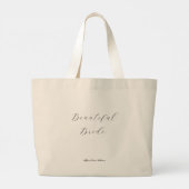 Mooie Bruid Tote Grote Tote Bag (Achterkant)