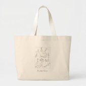 Mooie Bruid Tote Grote Tote Bag (Voorkant)