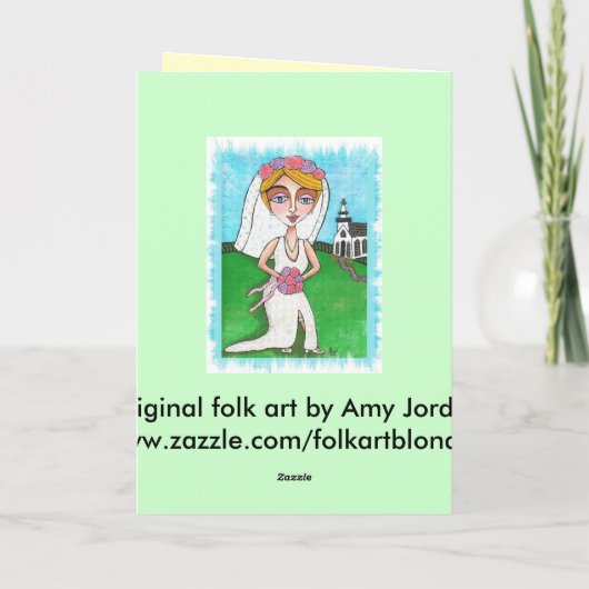 Mooie Bruid - verloving/huwelijksdagkaart Kaart (Achterkant)