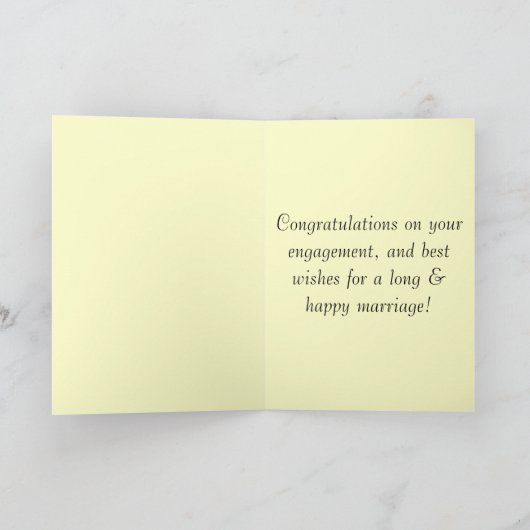 Mooie Bruid - verloving/huwelijksdagkaart Kaart (Binnen)