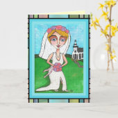 Mooie Bruid - verloving/huwelijksdagkaart Kaart (Gele Bloem)