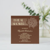 Mooie bruids douche uitnodiging (Staand voorkant)