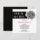 Mooie bruids douche uitnodiging (Voorkant / Achterkant)