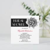 Mooie bruids douche uitnodiging (Staand voorkant)