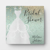 Mooie Bruidsdouche - Mintgroen Fotoplaat (Voorkant)