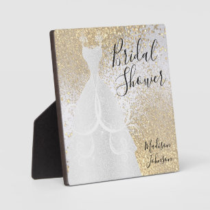 Mooie Bruidsdouche - Wit en Goud Fotoplaat