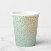 Mooie Bruidsfeest - Mintgroen Papieren Bekers (Achterkant)