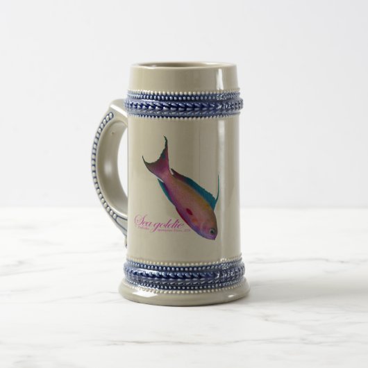 Mooie bruidskleur voor het Zee goudkleurig Bierpul (Voorkant links)