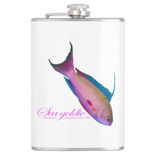 Mooie bruidskleur voor het Zee goudkleurig Heupfles (Voorkant)