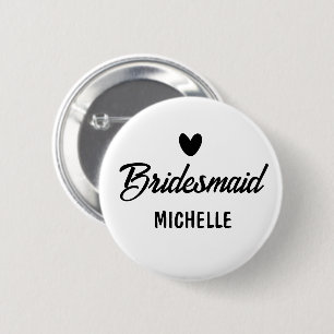 Mooie bruidsmeisje knopen met gepersonaliseerde na ronde button 5,7 cm