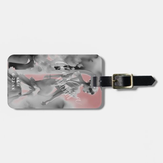 Mooie bruidsmeisje romantische bestemming bruiloft bagagelabel (Voorkant horizontaal)