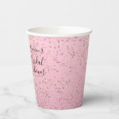 Mooie Bruidsuitnodiging - Roze Pracht Papieren Bekers (Links)