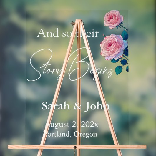 Mooie bruiloft acryl teken acryl bord (Neutraal)