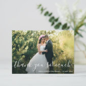 mooie bruiloft bedankt foto (Staand voorkant)