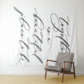 Mooie bruiloft citaat achtergrond banner wandkleed (In Situ (horizontaal))