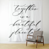 Mooie bruiloft citaat achtergrond banner wandkleed (In situ)