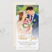 Mooie bruiloft dank je wel kaart (Voorkant / Achterkant)