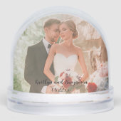 Mooie bruiloft en paar foto's Naam Datum Sneeuwbol (Voorkant)