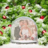 Mooie bruiloft en paar foto's Naam Datum Sneeuwbol (Kerstmis)