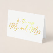 Mooie bruiloft felicitatie kalligrafie folie kaarten (Voorkant)