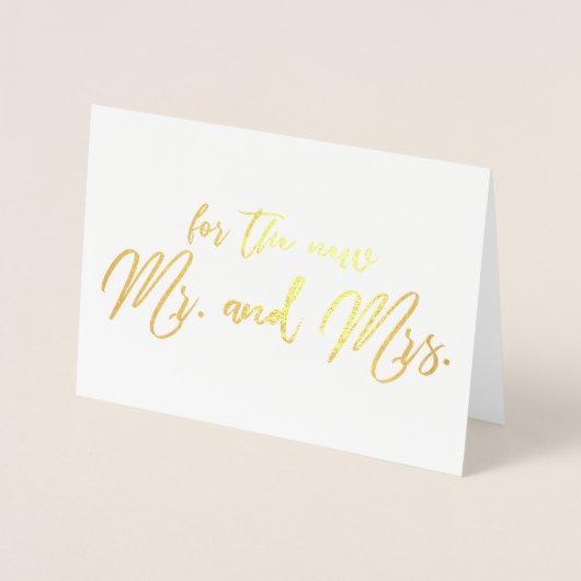 Mooie bruiloft felicitatie kalligrafie folie kaarten (Voorkant)