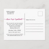 Mooie bruiloft liefde is patiënt uitgesteld foto aankondigingskaart (Achterkant)