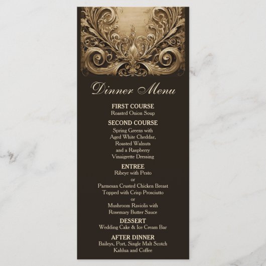 Mooie bruiloft menu (Voorkant)