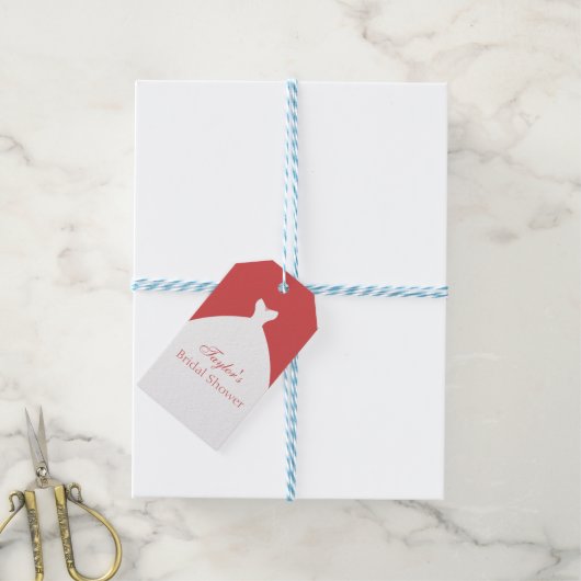 Mooie bruiloft op maat cadeaulabel (Met Touw)