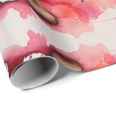 Mooie bruiloft paar aquarel cadeaupapier (Rol Hoek)