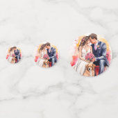 Mooie bruiloft paar aquarel confetti (Voorkanten)