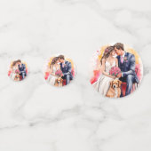 Mooie bruiloft paar aquarel confetti (Achterkanten)