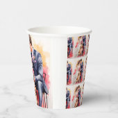 Mooie bruiloft paar aquarel papieren bekers (Rechts)