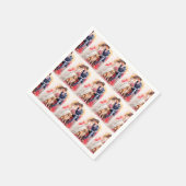 Mooie bruiloft paar aquarel servet (Hoek)