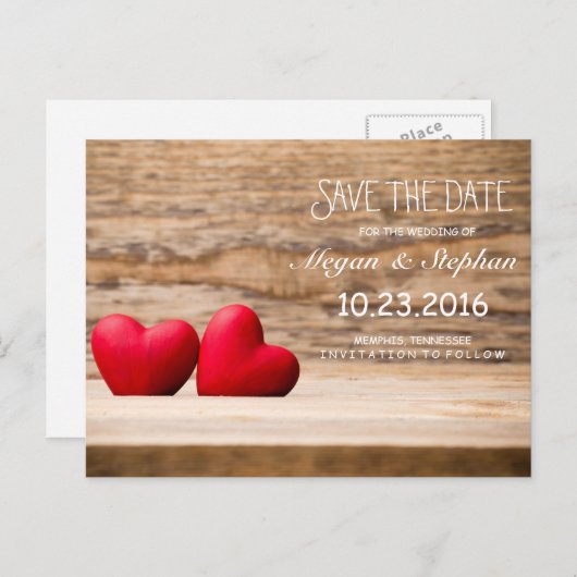 Mooie bruiloft save the date Briefkaart (Voorkant / Achterkant)