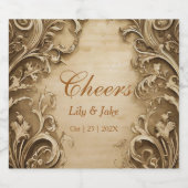 Mooie bruiloft sparkling wijnetiket (Enkel label)