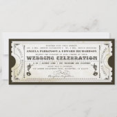 Mooie bruiloft ticket uitnodigingen (Voorkant)