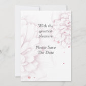 Mooie bruiloft uitnodiging, roze blooms kaart (Achterkant)