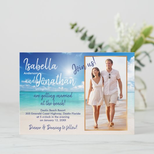 Mooie bruiloft | upload je foto kaart (Staand voorkant)