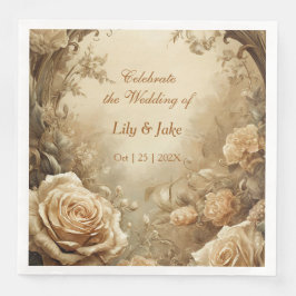 Mooie bruiloft van het Roos Servet