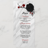 mooie bruiloft voor rode en zwarte bloemen menu (Voorkant / Achterkant)