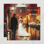 Mooie bruiloft witte jurk Tuxedo Kaart (Voorkant / Achterkant)