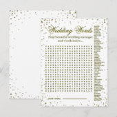 Mooie bruiloft woorden spel aankondigingskaart (Voorkant / Achterkant)