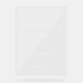 Mooie bruiloftAcryl Teken Acryl Bord (Voorkant)