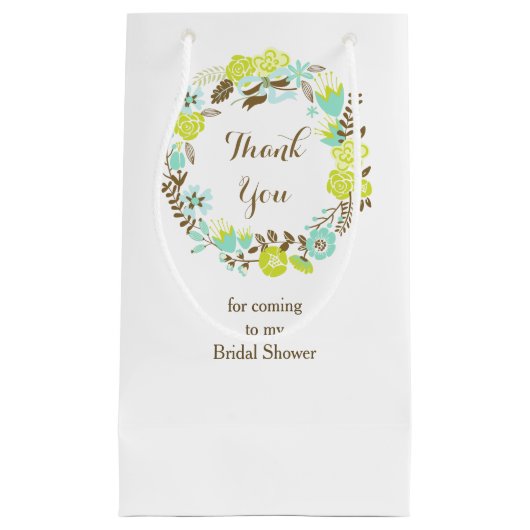 Mooie bruin groene bloemenkrans Vrijgezellenfeest Klein Cadeauzakje (Voorkant)