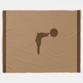 Mooie bruin Zee, leeuw en bal Fleece Deken (Voorkant (Horizontaal))