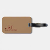 Mooie bruinachtige kaart bagagelabel (Achterkant horizontaal)